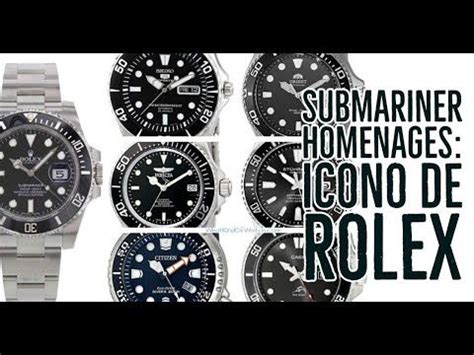 reloj homenaje rolex|Submariner homenajes: Rolex reloj más icónico. Vol. II.